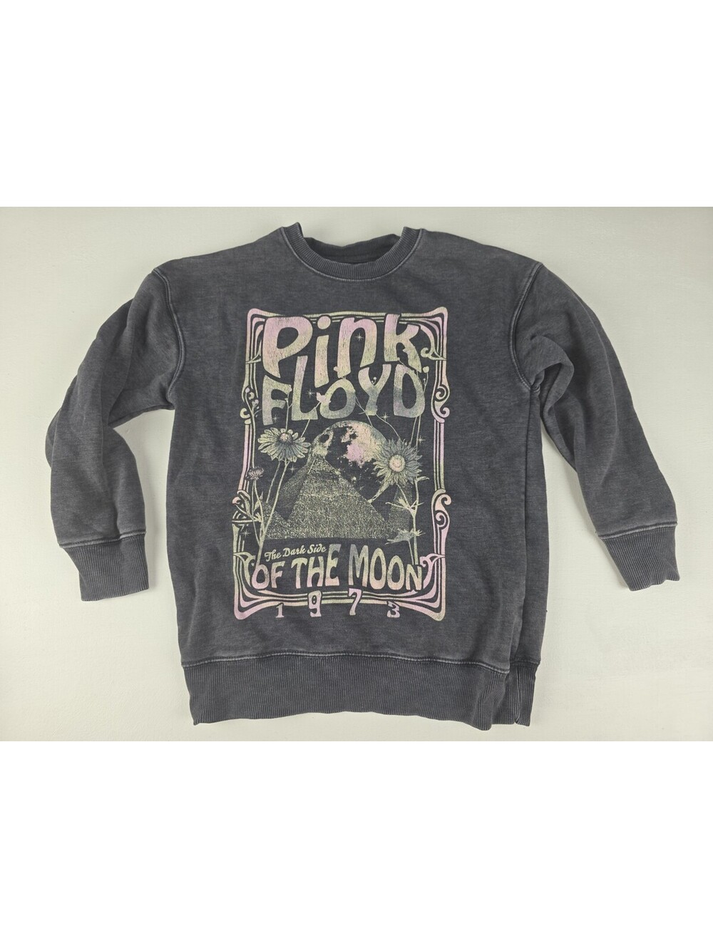 Pink Floyd Sweatshirt Medium Gray Dark Side Of The Moon Graphic Pullover Women